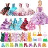 Lot de 40 sacs pour vêtements et accessoires, comprenant 4 robes de mariée, 1 jupe de princesse brodée, 10 jupes, 20 paires d