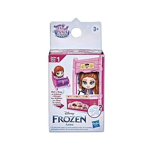 Disney Frozen Twirlabouts Series 1 Anna Ensemble de Jeu avec poupée Anna et Accessoires, Jouet pour Enfants de 3 Ans et Plus,