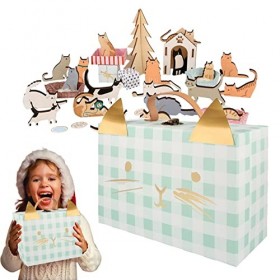 Calendriers de l chien chat for enfants |Calendriers de l de Noël Centre de Table Chat Chien - Calendrier de l en Bois Fil