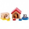 Jouet Hape - Ensemble Animaux Domestiques pour Maison de Poupée en Bois - Jouet pour Enfant à partir de 3 ans - Figurines Chi