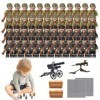 ptumcial Toy Soldiers 2 Sets Miniatures Mignonnes expressives armées armées Bricolage interactives WW2 Toys Développement des
