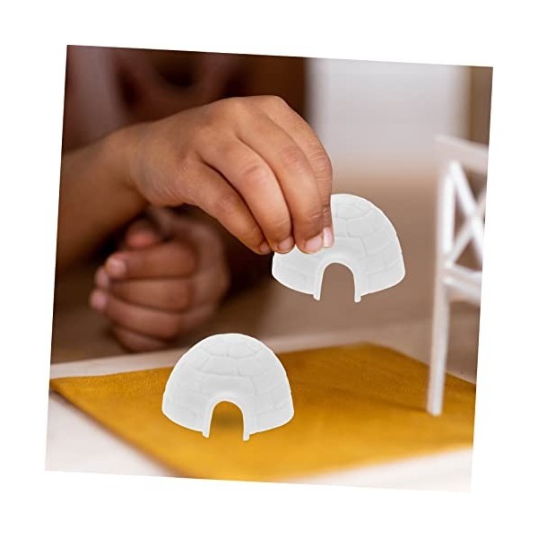 ABOOFAN 18 Pièces Modèle DIgloo Accessoires De Maison De Poupée Figurine DIgloo Jouet DIgloo pour Enfants Micro Ornements 