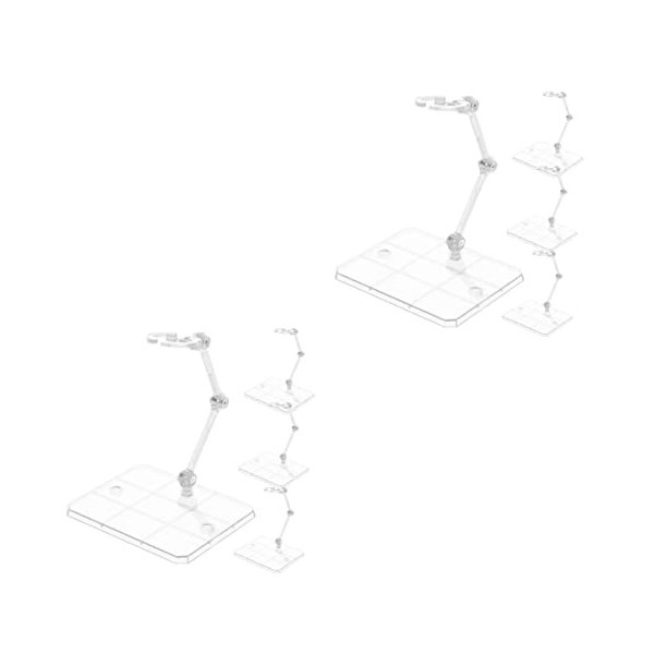 Toyvian 8 Pièces Support De Figurine daction Accessoires Maquette Présentoir De Table Support De Poupée Réglable Présentoir 