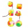 ibasenice 6Pcs Boule Cube Coffre Au Trésor Jouets Blocs De Construction pour Enfants Mini Jouet Puzzle Jouets Porte-Clés Port