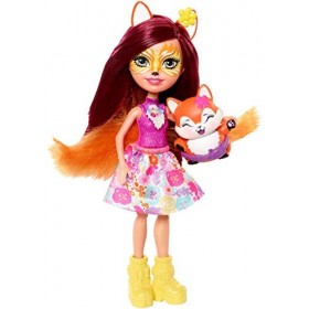 Enchantimals Coffret LArbre Enchanté du Renard, Mini-poupée Felicity Renard, Figurine Animale Flick avec balançoire et acces