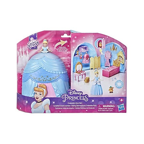 Disney Princesses, Secret Styles, Cendrillon et Ses Surprises, Coffret avec poupée, Tenues et Autres, pour Enfants, dès 4 Ans
