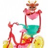 Enchantimals Coffret Danessa Biche à vélo, mini-poupée, figurine animale Sprint, et bicyclette, jouet enfant, GJX30