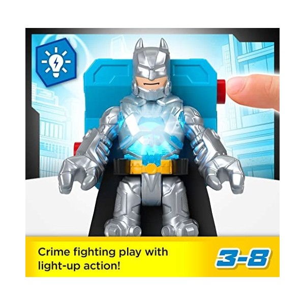 Fisher-Price Imaginext DC Super Friends Coffret de Combat Batman, 5 Figurines Articulées de personnages avec lumières et acce