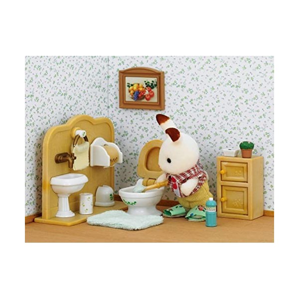 SYLVANIAN FAMILIES - 5015 - Le frère lapin chocolat et toilettes Multicolore