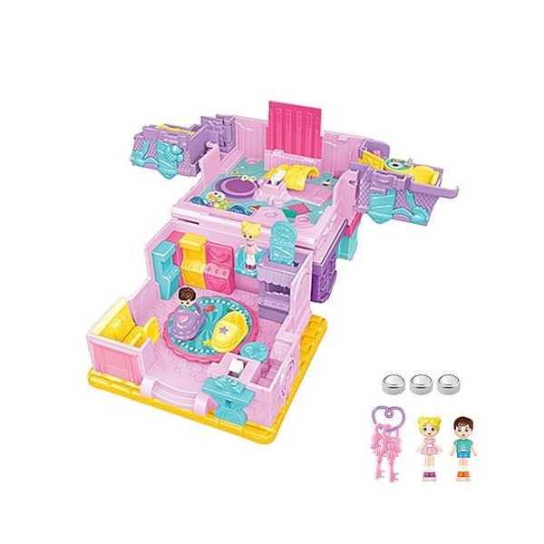 Maisons de poupées pour Filles | Maison de poupée avec lumières et Jouets de Construction de Jeux de Simulation,Meubles de Ma