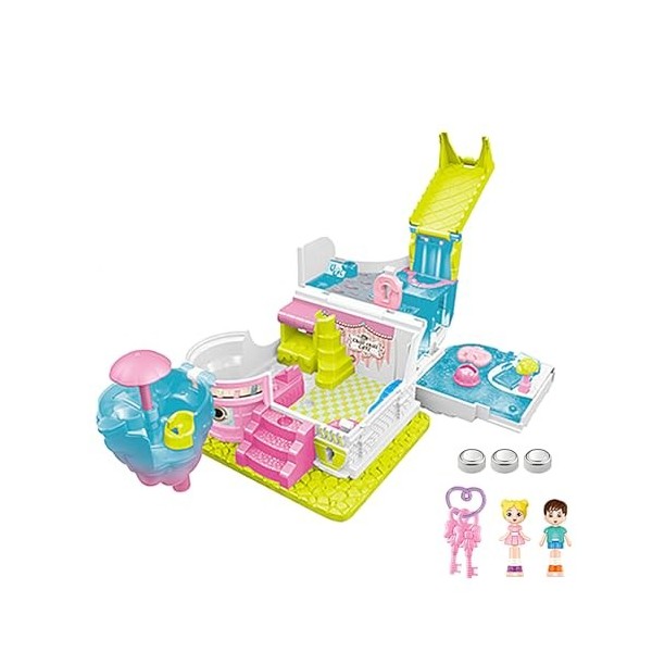 Maisons de poupées pour Filles | Maison de poupée avec lumières et Jouets de Construction de Jeux de Simulation,Meubles de Ma