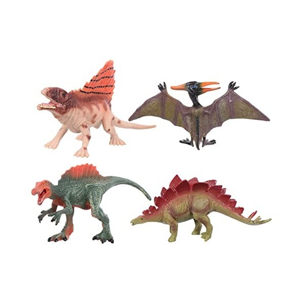Toyvian 4 Pièces Jouet De Dinosaure Figurines De Dinosaure Réalistes Jouets De Modèle De Dinosaure Accessoire De Maison De Po