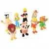 ibasenice 8 Pièces Personnes Figurine Jouets pour Enfants Mini Figurine Animale Miniature Marionnette Voiture Statue Gâteau T