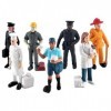 ibasenice 1 Set Scène Décoration Numéro Jouets Jouet pour Enfants Jouet pour Enfants Figurines Miniatures Policier Figurine C