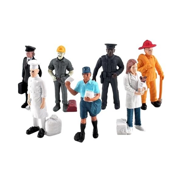 ibasenice 1 Set Scène Décoration Numéro Jouets Jouet pour Enfants Jouet pour Enfants Figurines Miniatures Policier Figurine C