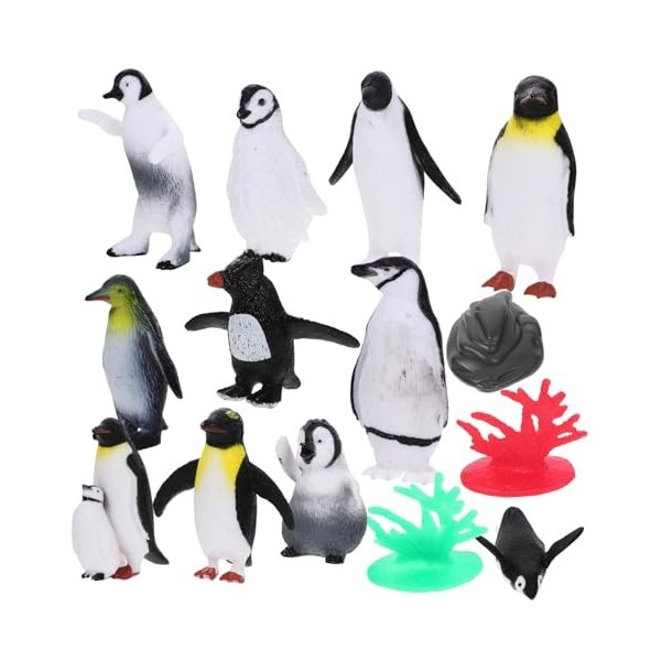 ERINGOGO 1 Ensemble De Jouets Décor Mini Animaux en Plastique Statue danimal Pingouin Miniature Statues De Pingouin Modèle D