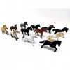 Brigamo Lot de 12 figurines de chevaux de qualité supérieure - Peintes à la main