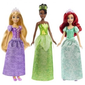 Disney Princess Coffret 3 Princesses avec Habillage Scintillant et Accessoires, avec Deux décors à Double Face à colorier et 