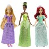 Disney Princess Coffret 3 Princesses avec Habillage Scintillant et Accessoires, avec Deux décors à Double Face à colorier et 