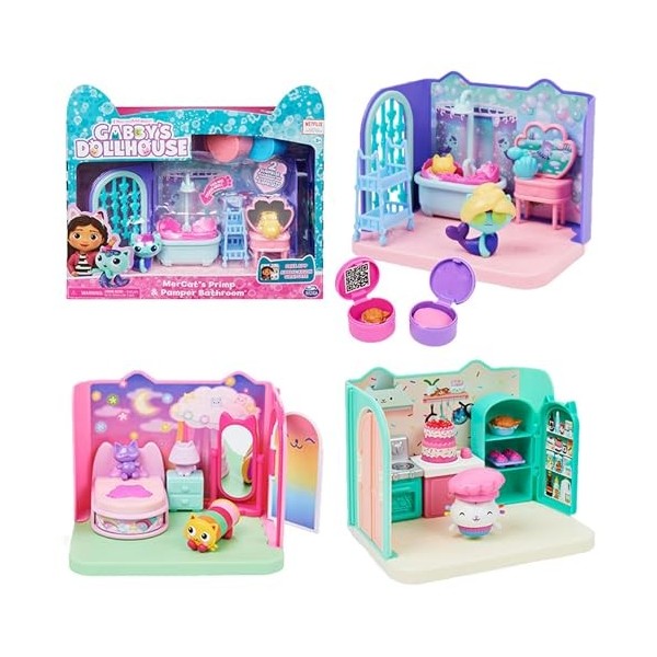 Gabby et la Maison Magique - Gabbys Dollhouse - PLAYSET DELUXE - Pièce De Jeu Avec 1 Figurine Et Accessoires - Dessin Animé 