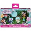 Gabbys Dollhouse DreamWorks 6067225 Coffret cadeau feu de camp avec gabby, panda, pattes de panda, figurines bébé et chaton 