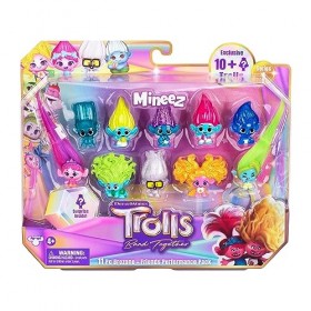 Trolls 3 DreamWorks-Coffret Concert de 11 Figurines Mineez, 24305, Multicolore