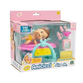 Cicciobello Amis Nursery Time Pipi - Playset des Amis pour Changer Leur Couche Confortablement, pour Les Enfants À partir de 