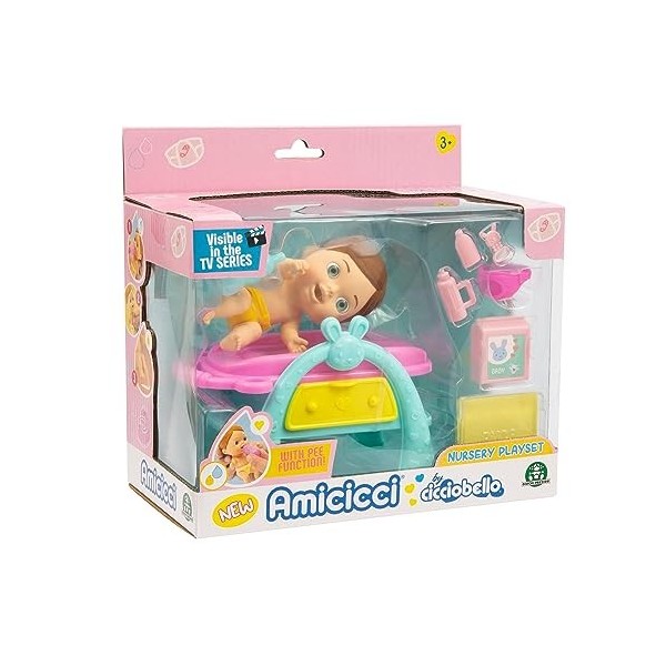 Cicciobello Amis Nursery Time Pipi - Playset des Amis pour Changer Leur Couche Confortablement, pour Les Enfants À partir de 