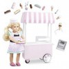 Lori – Mini Doll & Ice Cream Cart – Clothes & Ice Cream Accessories for 6-inch Dolls – Ice Cream Scoops, Cones, Soft Serve, P