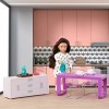 Lori – Mini Doll & Toy Dining Room Furniture – 6-inch Doll & Dollhouse Accessories – Table, Chairs, Dishes, Cutlery – Play Se