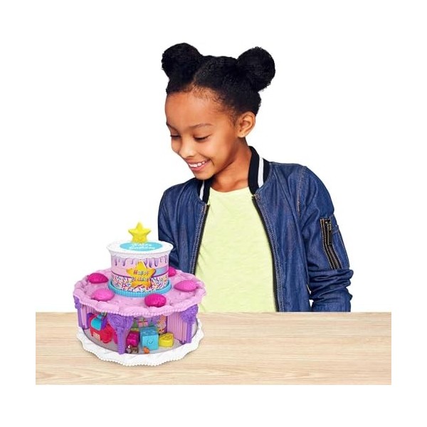 Polly Pocket Birthday Cake coffret Gâteau d’Anniversaire compte à rebours, 25 surprises à découvrir sur une semaine, jouet po