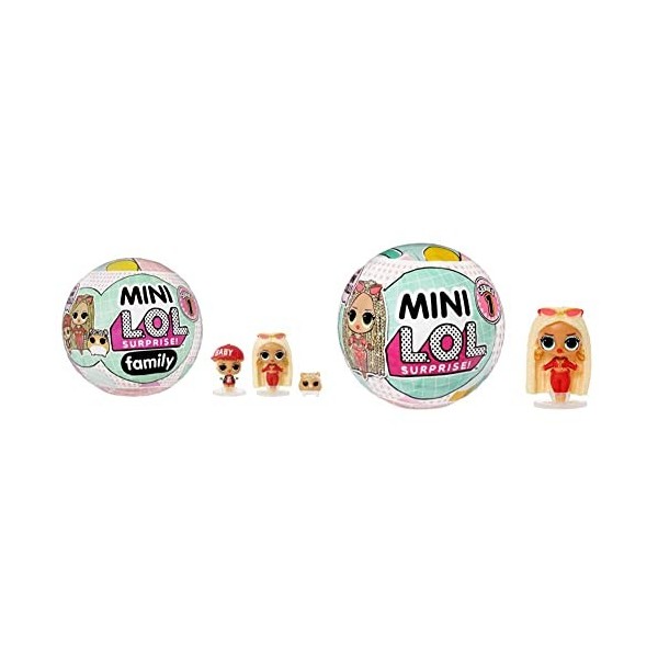 LOL Surprise OMG Mini Family Collection – Assortiment ALÉATOIRE – Réplique Miniature d’Une poupée Mannequin avec Ses Lil Sis,