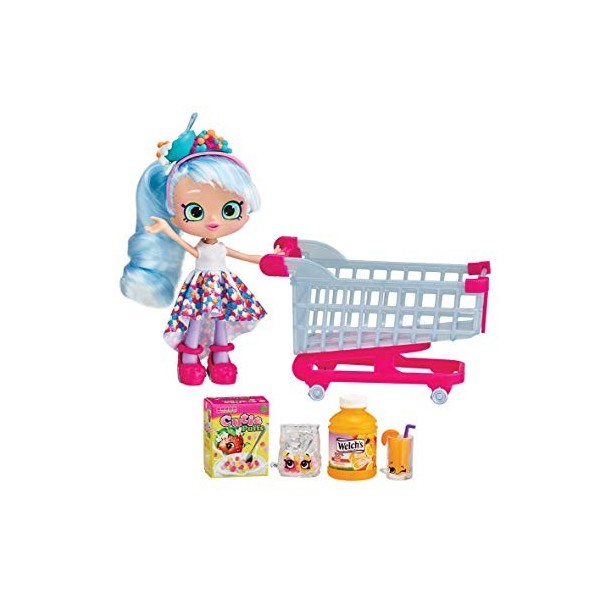 Shopkins HPKG1000 Flair Real Littles Mini Packs Trolley & Shoppie, Multicolore