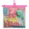 Coffret 2 Habits pour Barbie : Jupe Jaune et Top Rose + Casquette + Accessoires - Set Tenue eté + 1 Carte - vêtement poupée