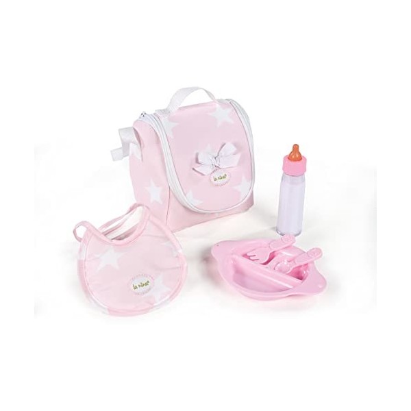 La Nina- Bolsa COMIDITAS Con ACCESORIOS Carlota Poupée et Accessoires, 65037, Rose