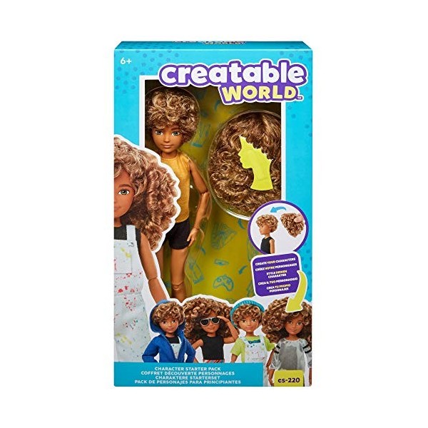 Creatable World Coffret Découverte Personnages, poupée personnalisable aux cheveux châtains, jouet pour enfant à partir de 6 