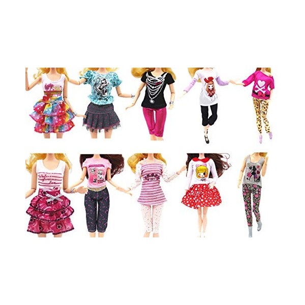 Hey~Yo Vêtements de poupée Barbie 11.5" Poupée Accessoires 33 Pièces Contient 3pcs Robe de Mariage + 10 Set de Mode Loisirs +