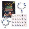 a-r Kit de calendrier de lAvent de Noël 5 pièces – Bracelet calendrier de lAvent comprenant 2 bracelets et 22 accessoires, 