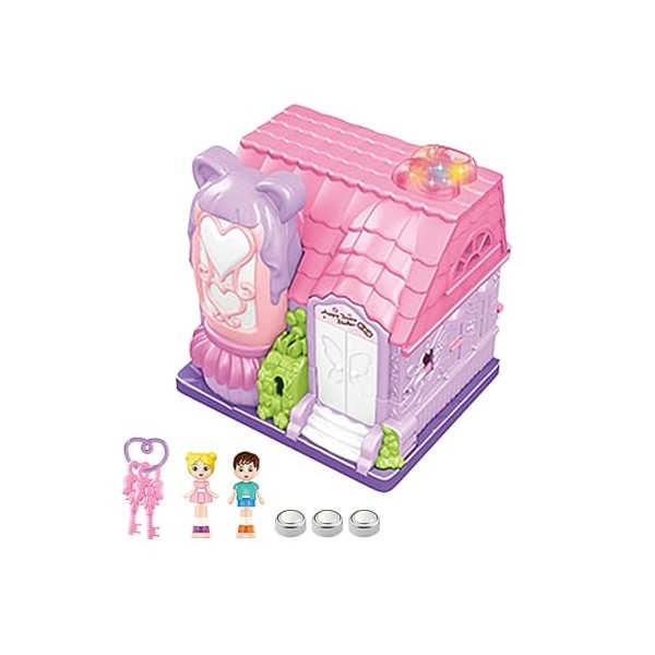 Maisons de poupées pour Filles | Ensemble de Jeu pour Tout-Petits avec lumières Magiques,Meubles de Maison de poupée de rêve,