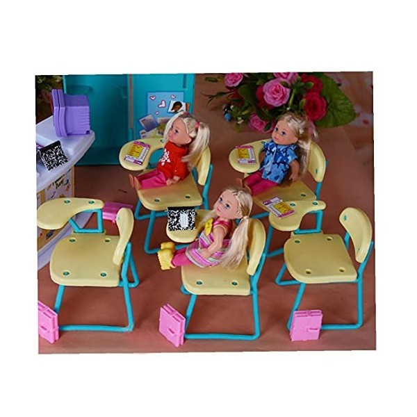 Onsinic Miniature Enseignant Salle Classe Mini Kindergarten Furniture Poupées Accessoires Maison