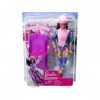 Coffret pour Barbie : Luge + 1 poupée + 1 Accessoire - poupée Mannequin Shopping - Set Jouet Fille + 1 Carte