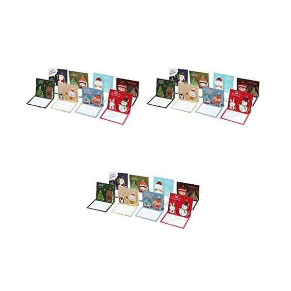 TOYANDONA 72Pcs Cartes de Voeux de Noël Cartes de Message de Noël Cartes Cadeaux de Bénédiction de Noël pour Les Fournitures 