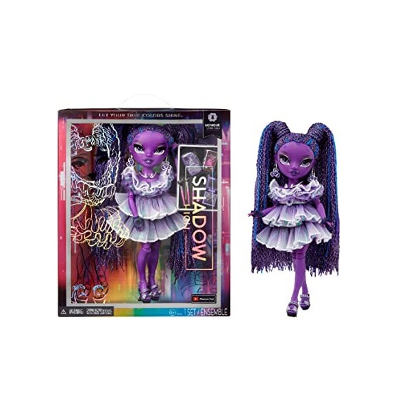 Rainbow High 583059 Shadow High - Monique VERBANA - Poupée Mannequin Violette avec Tenue à la Mode et Plus de 10 Accessoires 