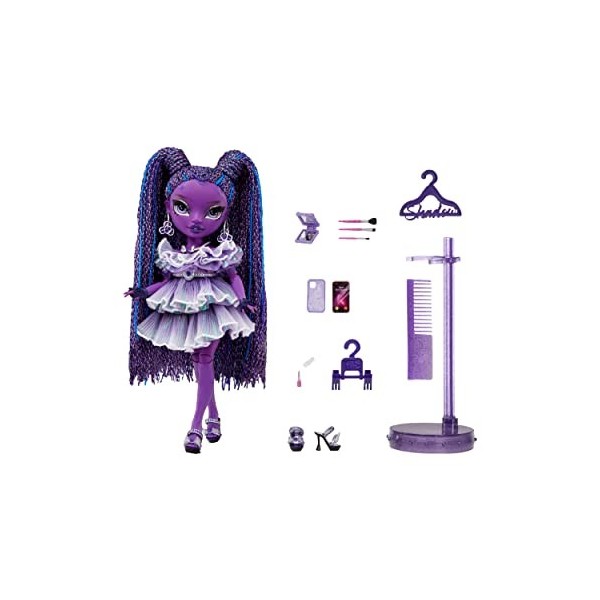 Rainbow High 583059 Shadow High - Monique VERBANA - Poupée Mannequin Violette avec Tenue à la Mode et Plus de 10 Accessoires 
