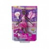 Coffret pour Barbie Poupee Patineuse Artistique + Accessoires - Set poupée Mannequin métier + 1 Carte Animaux