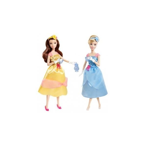 Coffret Princesse Belle et Cendrillon + Accessoires - Set 2 poupées mannequins 30 cm - pour Disney Princess - Jouet Fille