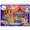 Coffret pour enchantimals poupée Gillian Girafe bivoac dans la Savane - Set Figurine 15cm + Animal et Accessoires + 1 Carte T