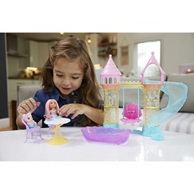 Barbie Dreamtopia Coffret Aire de Jeux château de sable avec poupée Chelsea sirène et Figurine Ourson-Triton, jouet pour enfa