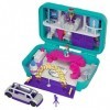 Polly Pocket Coffret Surprise-Party avec 2 mini-figurines et accessoires, autocollants et 5 surprises cachées, jouet enfant, 