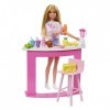 Barbie Le Film Set de Jeu Bar Malté avec Accessoires pour les filles à partir de 3 ans